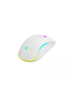 Mouse gaming cu fir HAVIT MS1034, 4800 DPI, RGB, White