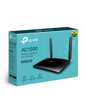 TP-Link Archer MR400 router wireless Fast Ethernet Bandă dublă (2.4 GHz/ 5 GHz) 4G Negru