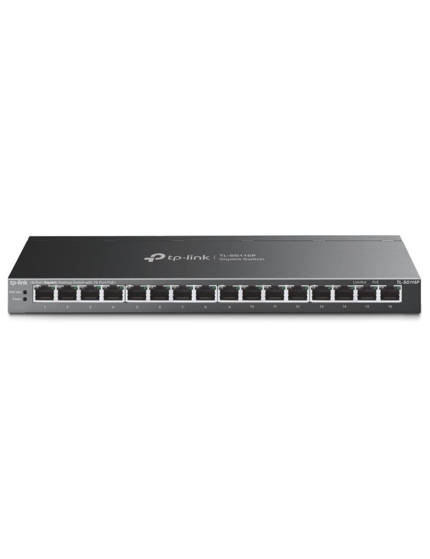 Switch Gigabit TP-LINK TL-SG116P, 16 Porturi PoE+, 120W, Extend Mode