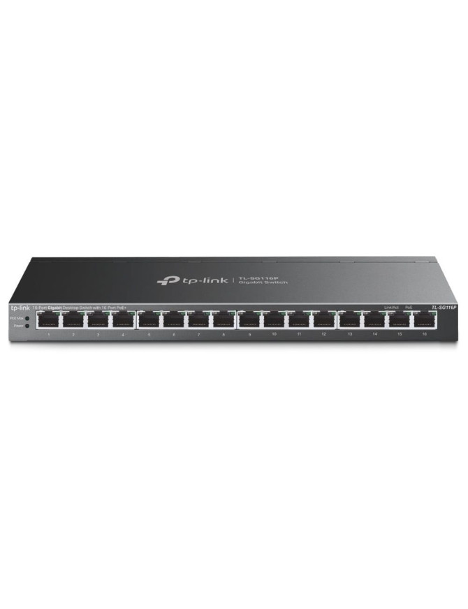 Switch Gigabit TP-LINK TL-SG116P, 16 Porturi PoE+, 120W, Extend Mode