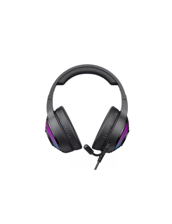Căști gaming HAVIT H2042D-BK cu microfon și iluminare RGB, difuzoare 50mm, negru