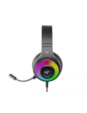Căști gaming HAVIT H2042D-BK cu microfon și iluminare RGB, difuzoare 50mm, negru
