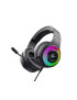 Căști gaming HAVIT H2042D-BK cu microfon și iluminare RGB, difuzoare 50mm, negru