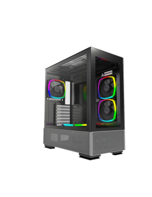 Carcasa MONTECH SKY TWO, Mid-Tower, ATX/Micro-ATX/Mini-ITX, Tempered Glass, 4x 120mm RX120/AX120 PWM ARGB Fans, Black
