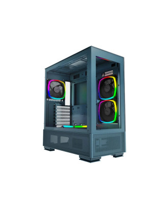 Carcasa MONTECH SKY TWO, Mid-Tower, ATX/Micro-ATX/Mini-ITX, Tempered Glass, 4x 120mm RX120/AX120 PWM ARGB Fans, Morocco Blue