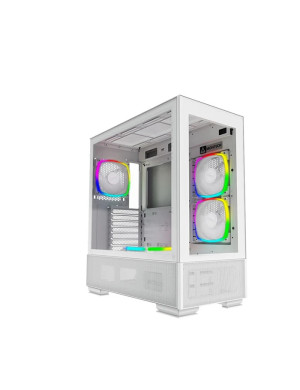 Carcasa MONTECH SKY TWO, Mid-Tower, ATX/Micro-ATX/Mini-ITX, Tempered Glass, ARGB Fans, White