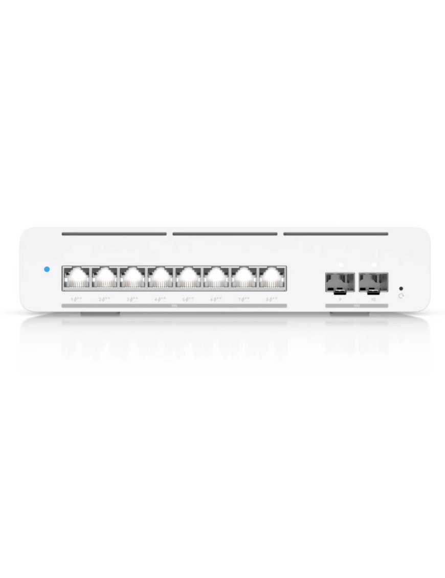 Switch UBIQUITI USW-PRO-8-POE-EU, Layer 3 UniFi, 1Gbps/10Gbps, 120W PoE++, Silver