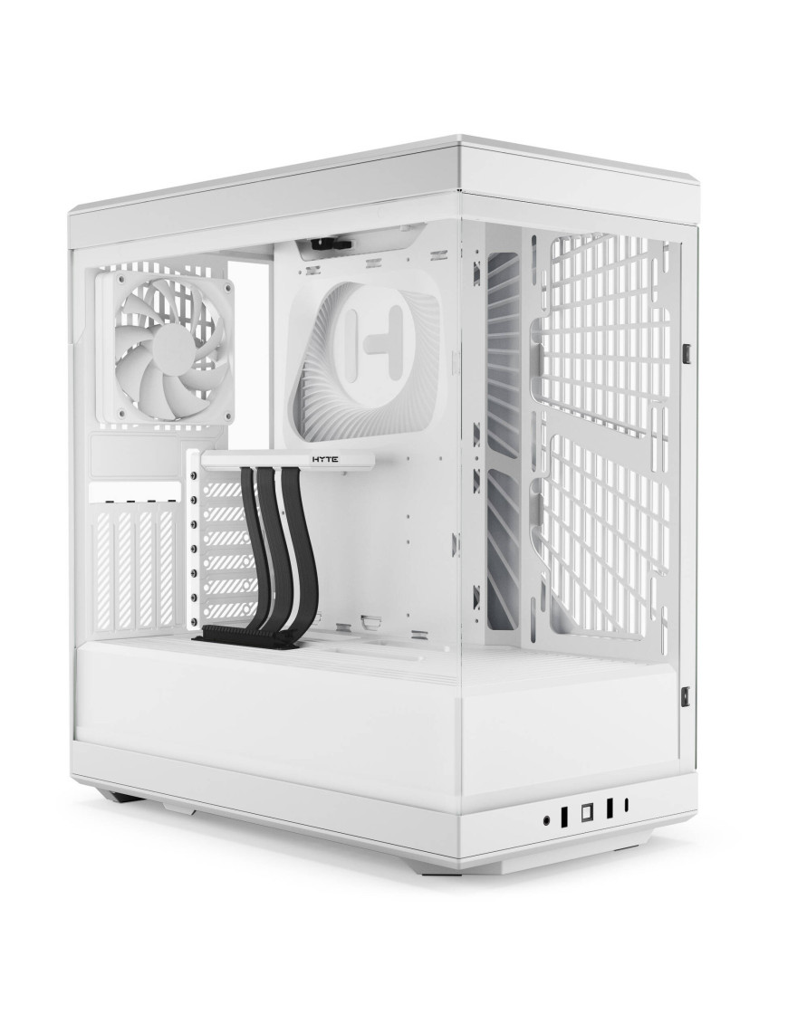 Carcasa HYTE Y40, Mid-Tower, ATX/Micro-ATX/Mini-ITX, Tempered Glass, Panoramic View Design, Snow White