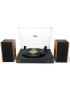 Pick-up Akai ATT-240SP, 20 W, Bluetooth, USB, 2 boxe externe, capac transparent cu balama, functie Auto-Stop, maro + negru