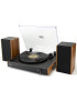 Pick-up Akai ATT-240SP, 20 W, Bluetooth, USB, 2 boxe externe, capac transparent cu balama, functie Auto-Stop, maro + negru