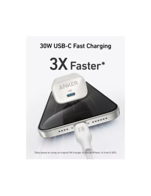 Incarcator retea ANKER Nano 4 A2337G21, 30 W, PowerIQ 3.0, PPS, USB-C, White