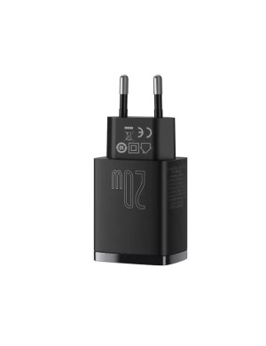 Incarcator retea BASEUS CCXJ-B01, Quick Charge, USB, USB Type-C, 20W, negru
