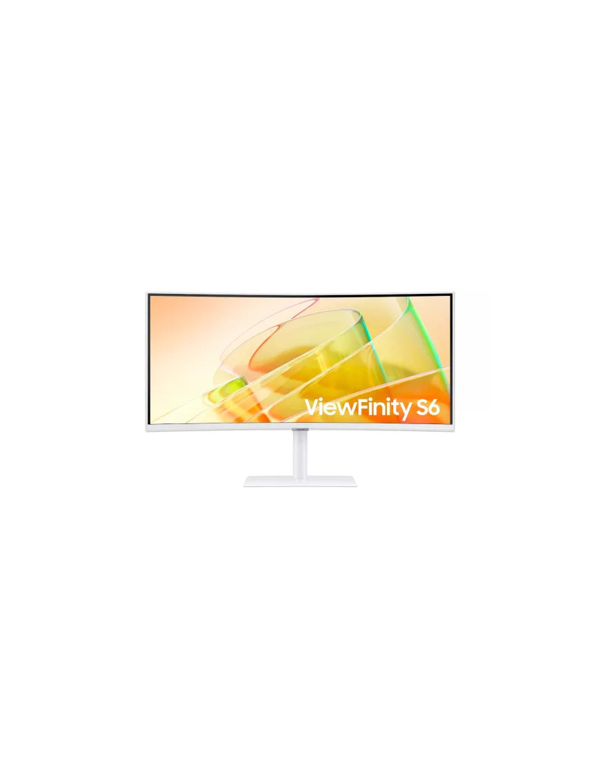 Monitor LED curbat SAMSUNG ViewFinity S6 S65TC LS34C650TAUXEN, 34" UWQHD, VA, Thunderbolt, HDR, FreeSync, 5ms, 100Hz, White