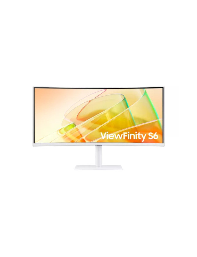 Monitor LED curbat SAMSUNG ViewFinity S6 S65TC LS34C650TAUXEN, 34" UWQHD, VA, Thunderbolt, HDR, FreeSync, 5ms, 100Hz, White