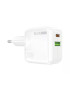 Incarcator retea BLUE POWER, Wall Charger, 30W, 3A, USB-A, USB-C, White