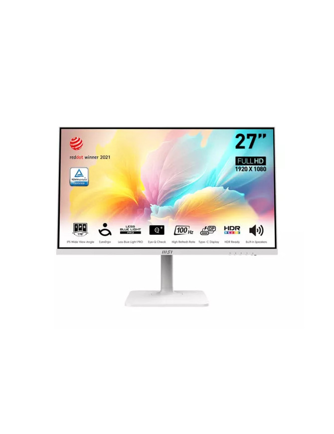 Monitor LED MSI Modern MD2712PW, 27", Full HD IPS, 100 Hz, USB-C, HDR, 1ms, Black