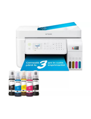 Multifuncționala Inkjet CISS Epson EcoTank L5316 C11CJ65413, Color, A4, LAN, USB și Wi-Fi, Alb