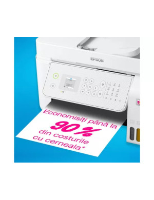 Multifuncționala Inkjet CISS Epson EcoTank L5316 C11CJ65413, Color, A4, LAN, USB și Wi-Fi, Alb