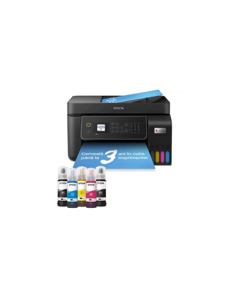 Multifuncționala Inkjet Epson EcoTank L5310C11CJ65412,  CISS, Color, A4, LAN, USB și Wi-Fi, Negru