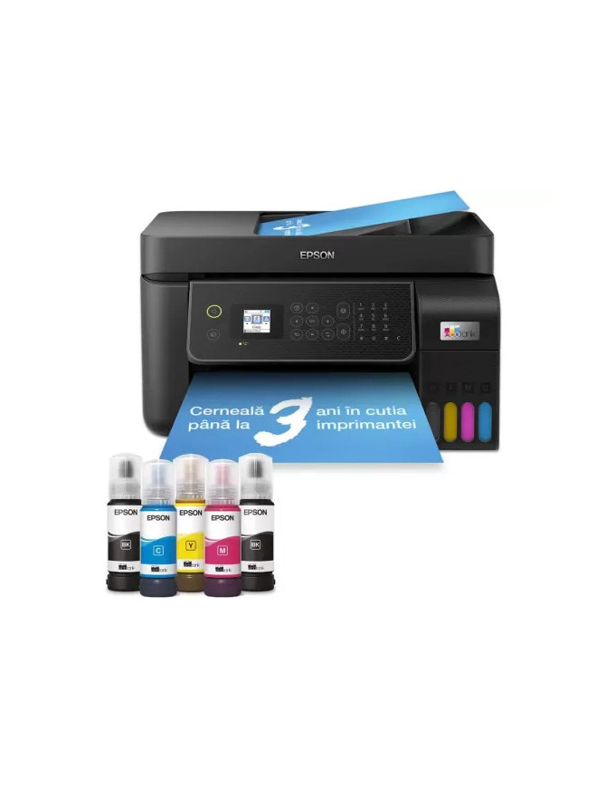 Multifuncționala Inkjet Epson EcoTank L5310C11CJ65412,  CISS, Color, A4, LAN, USB și Wi-Fi, Negru