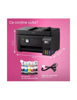 Multifuncționala Inkjet Epson EcoTank L5310C11CJ65412,  CISS, Color, A4, LAN, USB și Wi-Fi, Negru