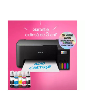 Multifunctionala inkjet CISS Epson EcoTank L3270 C11CJ67434, A4, Color, USB, Wireless, Negru