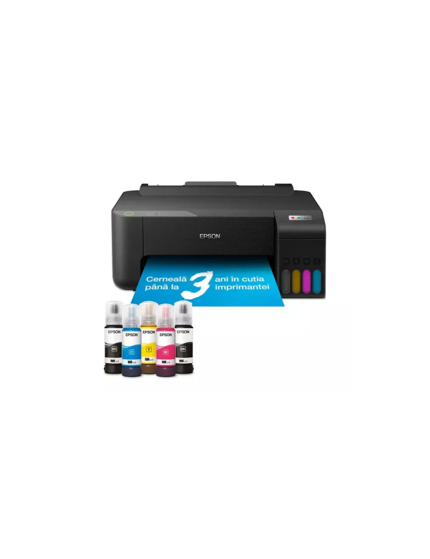 Imprimantă inkjet color Epson EcoTank L1270 C11CJ71407, CISS, A4, Wi-Fi, Negru