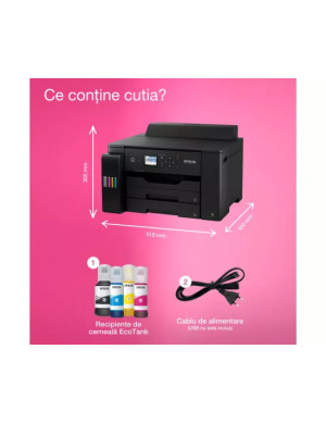 Imprimanta inkjet color Epson EcoTank L11160 A3+ cu CISS, LAN și Wi-Fi Direct