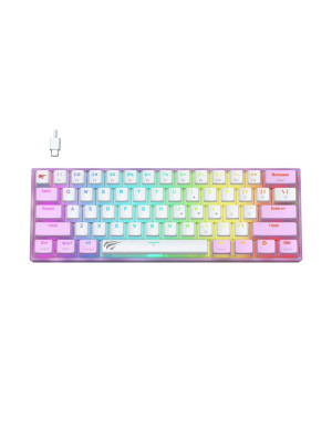 Tastatura gaming cu fir HAVIT KB877L, RGB, USB, Purple