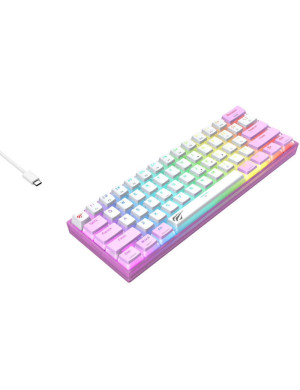Tastatura gaming cu fir HAVIT KB877L, RGB, USB, Purple