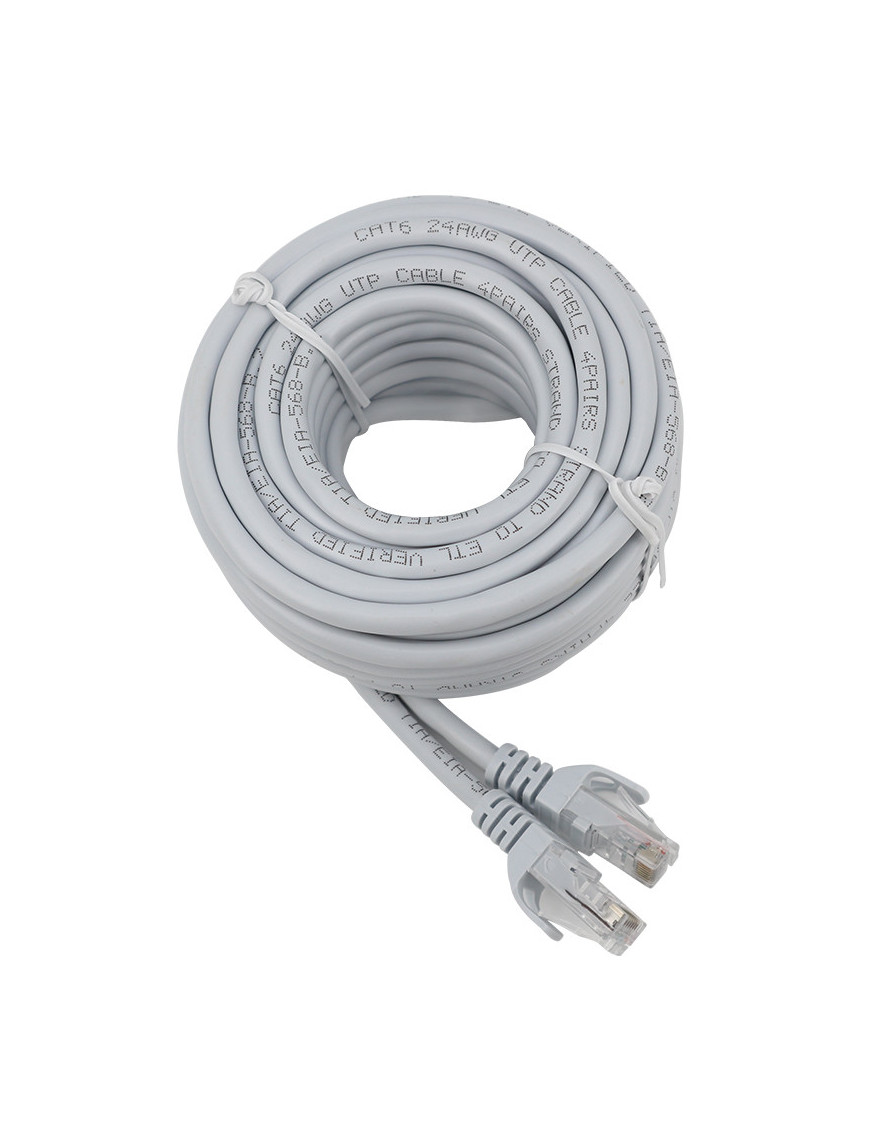 Cablu UTP cu mufe HCT Cat6 20m Gri