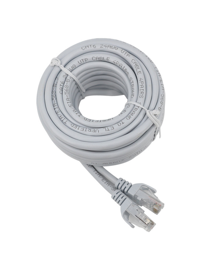 Cablu UTP cu mufe HCT Cat6 20m Gri