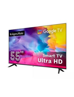 Televizor LED Smart KRUGER & MATZ KM0255UHD-SA, 4K Ultra HD, 141 cm, Negru