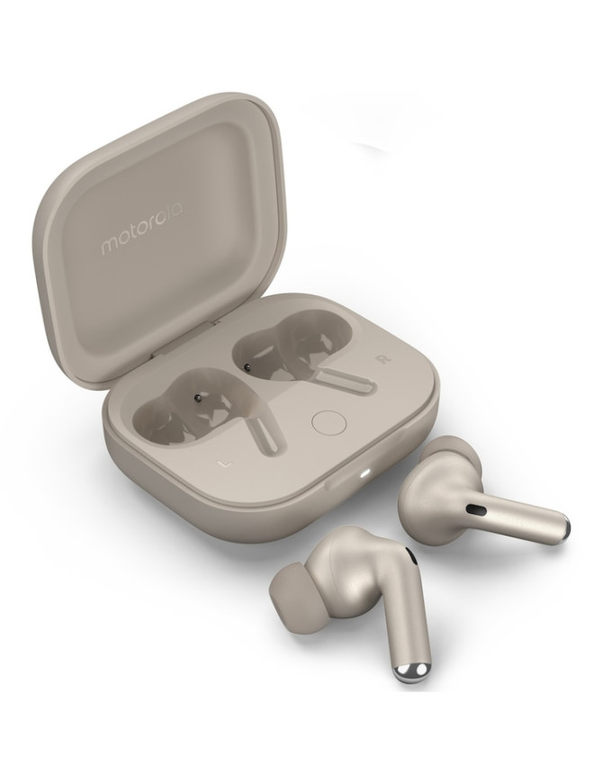 Casti wireless MOTOROLA Moto Buds+ Flute, Sound by Bose, Bluetooth, Beach Sand