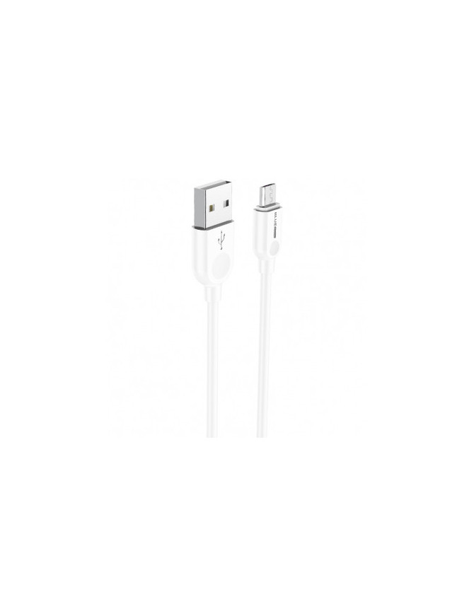 Cablu de date si incarcare BLUE Power 314533, USB-A - microUSB, 18W, 2m, Alb