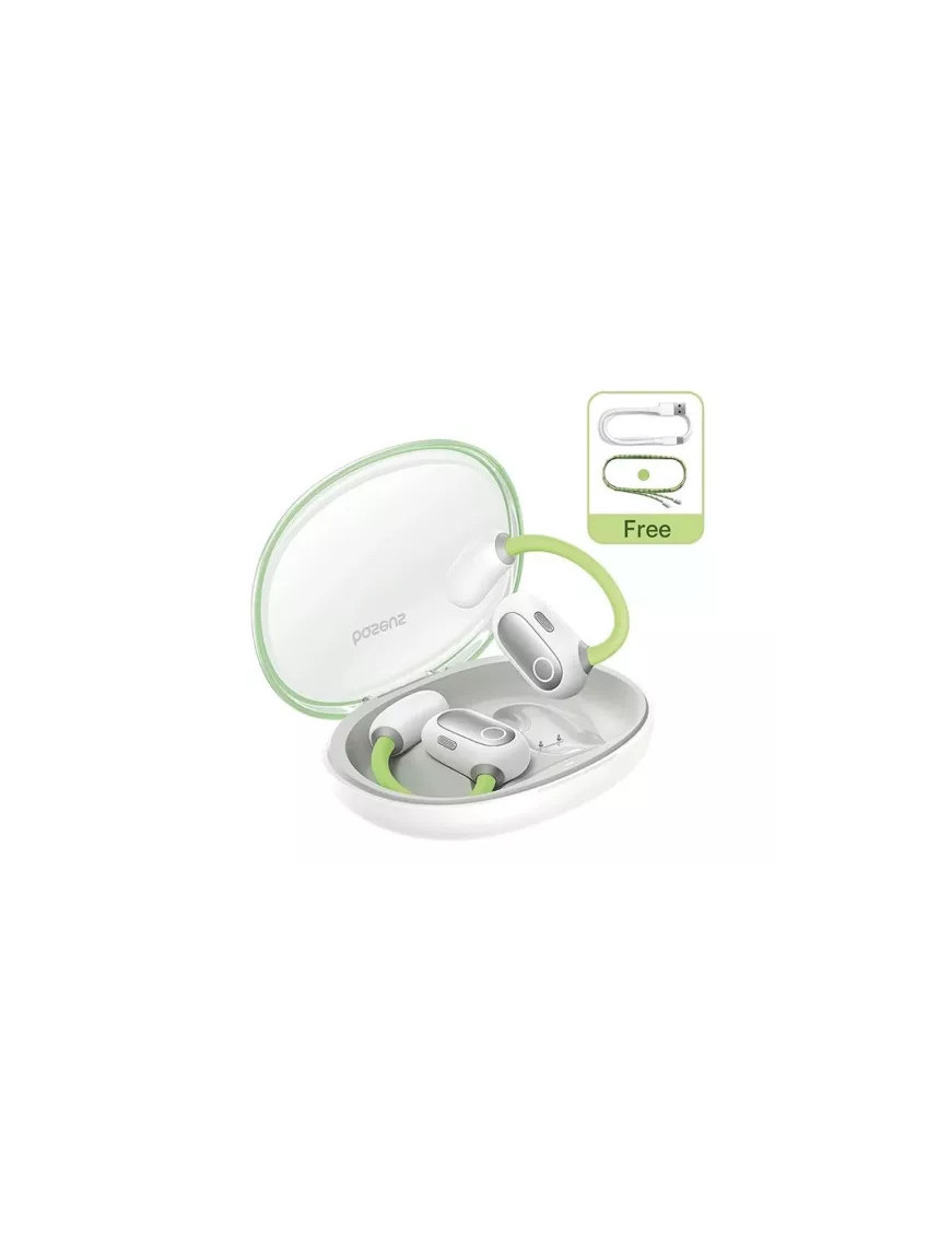Căști wireless BASEUS Eli Sport 1 Bluetooth 5.3 White/Green