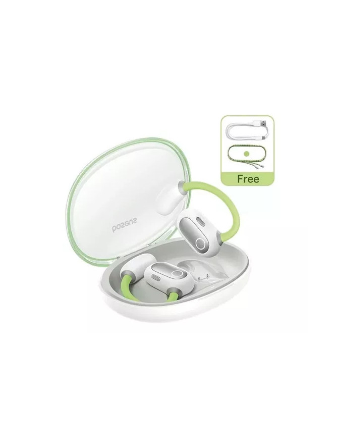 Căști wireless BASEUS Eli Sport 1 Bluetooth 5.3 White/Green
