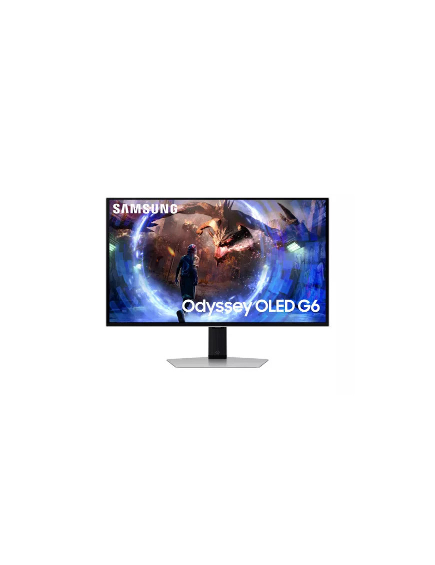 Monitor LED SAMSUNG Gaming Odyssey G6 LS27DG602SUXEN, 27", QHD, QD-OLED, HDR, FreeSync Premium Pro, 0.3 ms, 360 Hz, Silver