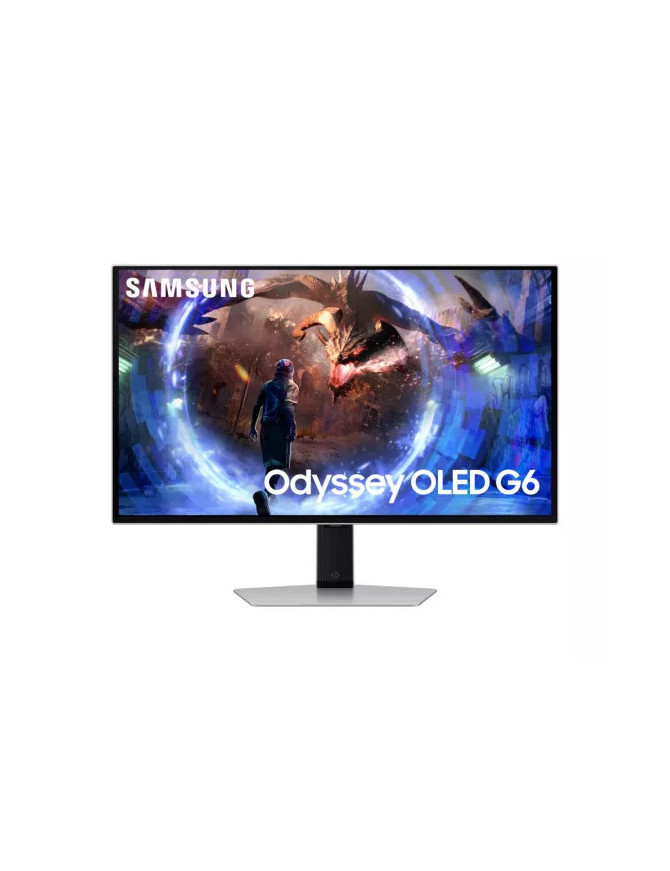 Monitor LED SAMSUNG Gaming Odyssey G6 LS27DG602SUXEN, 27", QHD, QD-OLED, HDR, FreeSync Premium Pro, 0.3 ms, 360 Hz, Silver