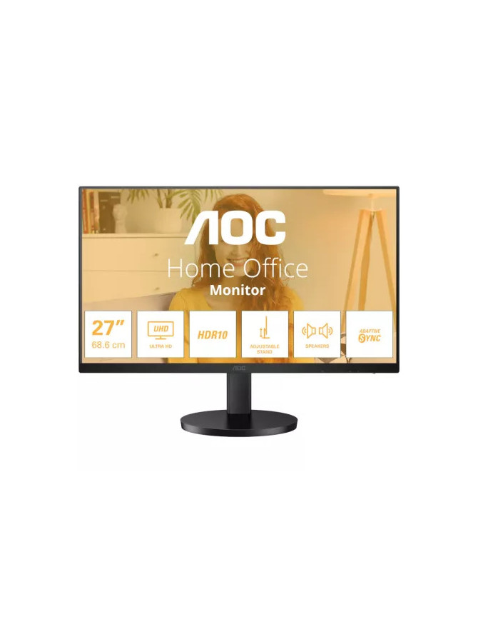 Monitor LED AOC U27B3AF, 27" UHD, IPS, HDR, 4 ms, 60 Hz, Black