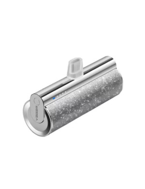 PowerBank VEGER Lipstick-C W0573, 5000 mAh, USB la USB Type-C, Silver