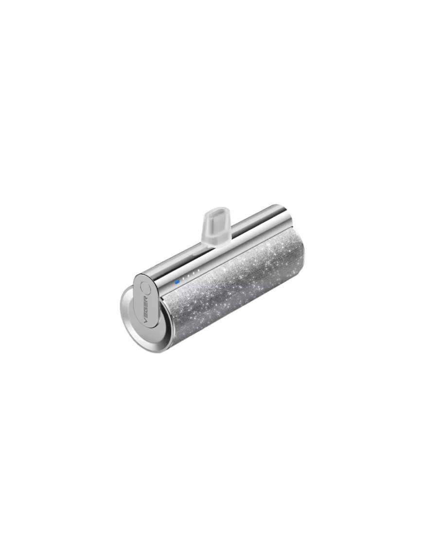 PowerBank VEGER Lipstick-C W0573, 5000 mAh, USB la USB Type-C, Silver