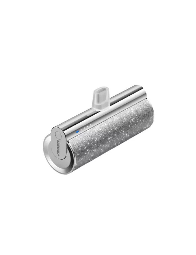 PowerBank VEGER Lipstick-C W0573, 5000 mAh, USB la USB Type-C, Silver