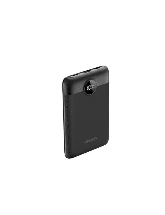 PowerBank VEGER C11 W1170, 10000 mAh, USB Type-A, USB Type-C, Lightning, Black
