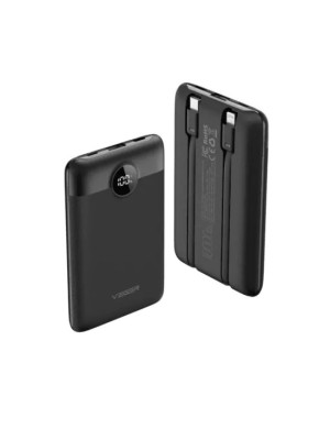 PowerBank VEGER C11 W1170, 10000 mAh, USB Type-A, USB Type-C, Lightning, Black