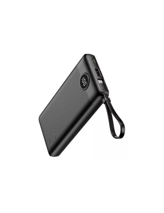 PowerBank VEGER C10 W1116, 10000 mAh, USB Type-A, USB Type-C, Lightning, micro USB, Black