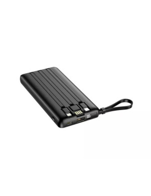PowerBank VEGER C10 W1116, 10000 mAh, USB Type-A, USB Type-C, Lightning, micro USB, Black
