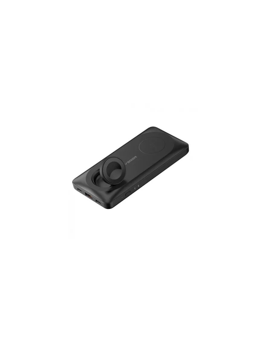 PowerBank VEGER MagMulti W1156, 10000 mAh, 1 x USB Type-A, 2 x USB Type-C, 1 x Lightning, Black