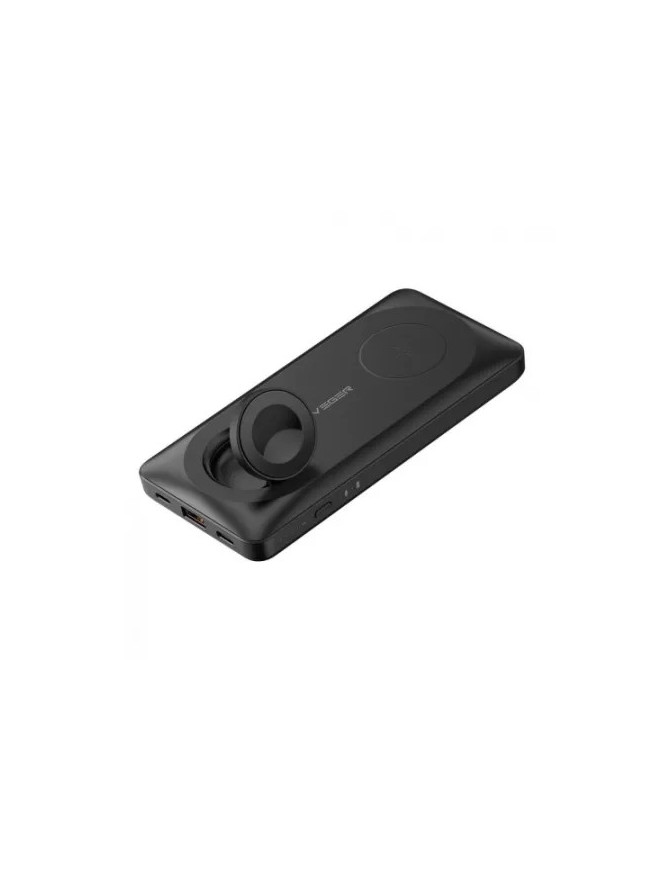 PowerBank VEGER MagMulti W1156, 10000 mAh, 1 x USB Type-A, 2 x USB Type-C, 1 x Lightning, Black