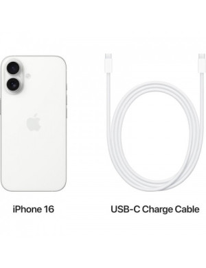 Telefon Apple iPhone 16, 128GB, 8GB RAM, 5G, White
